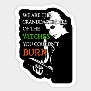 We Are the Granddaughters of the Witches you Couldn't Burn - Modern Wiccan Design Sticker